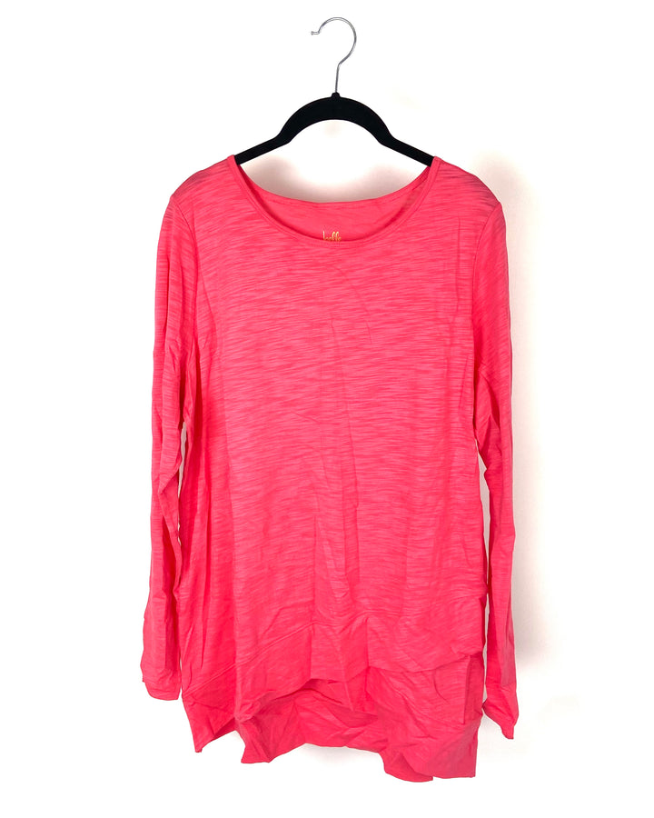 Bright Pink Long Sleeve Top - Size Medium/Large