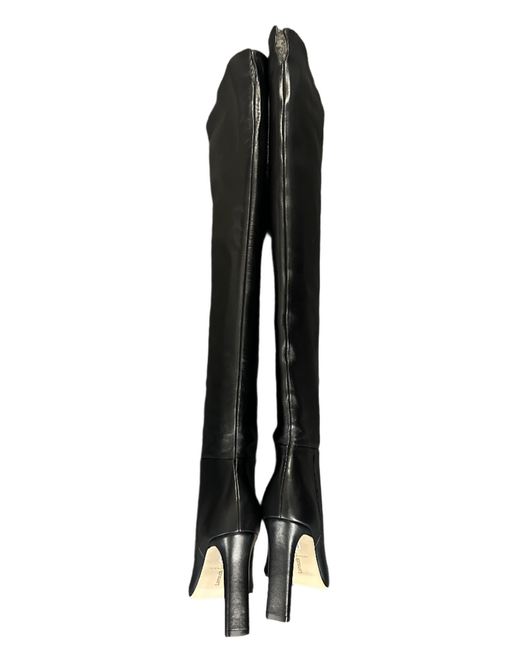 Black Leather Pointed Toe Boots - Size 6, 7, 8, 9, 9.5 and 10