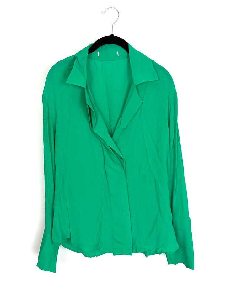 Green Long Sleeve Top - Size 4/6