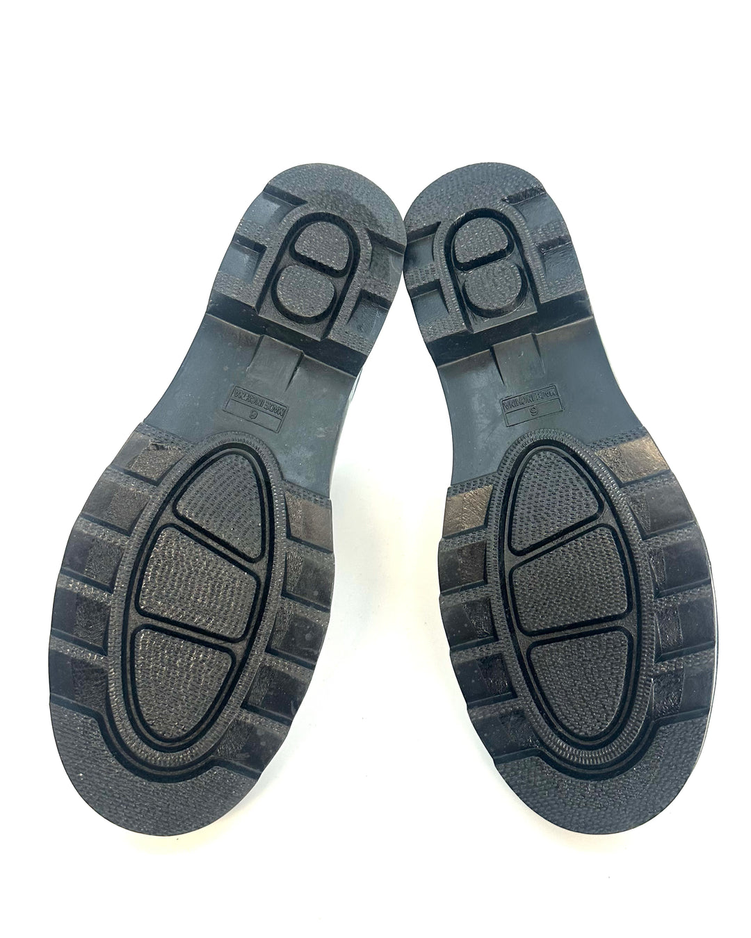 Black Abstract Rainboot - Size 6 and 9