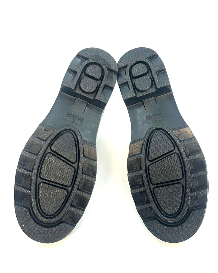 Black Abstract Rainboot - Size 6 and 9