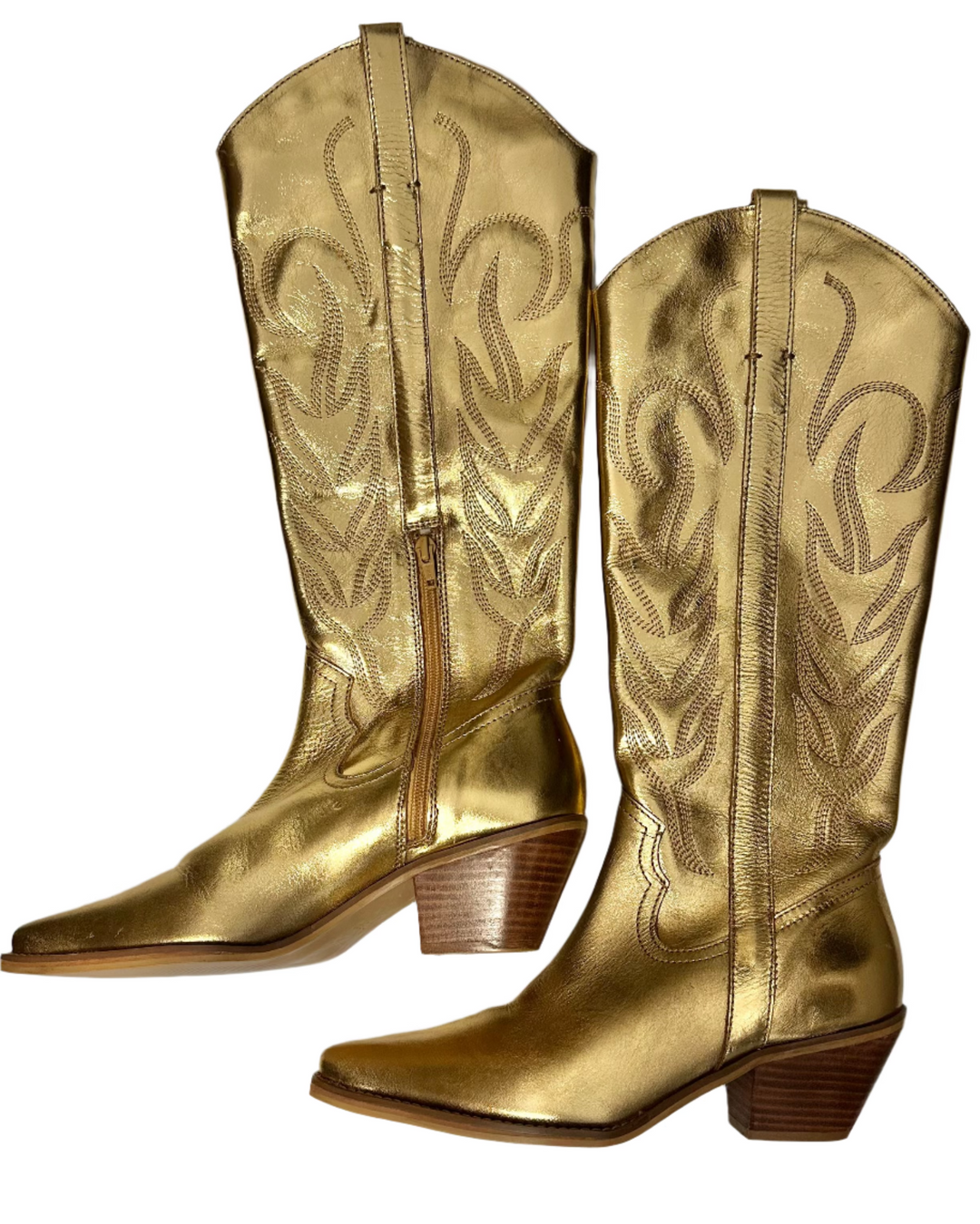 Coconuts by Matisse Gold Cowboy Boots - Size 7.5