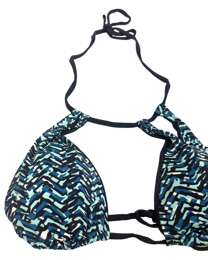 Shades of Blue Cut Out Bikini Top - XS, S