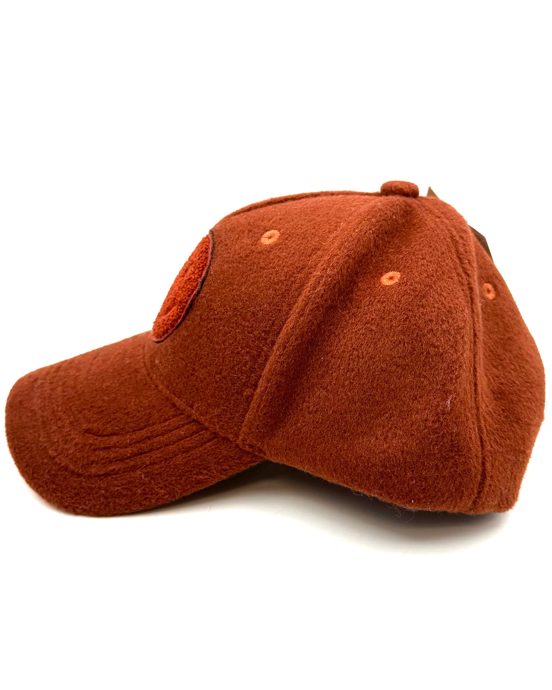 Burnt Orange Smiley Face Baseball Hat - One Size