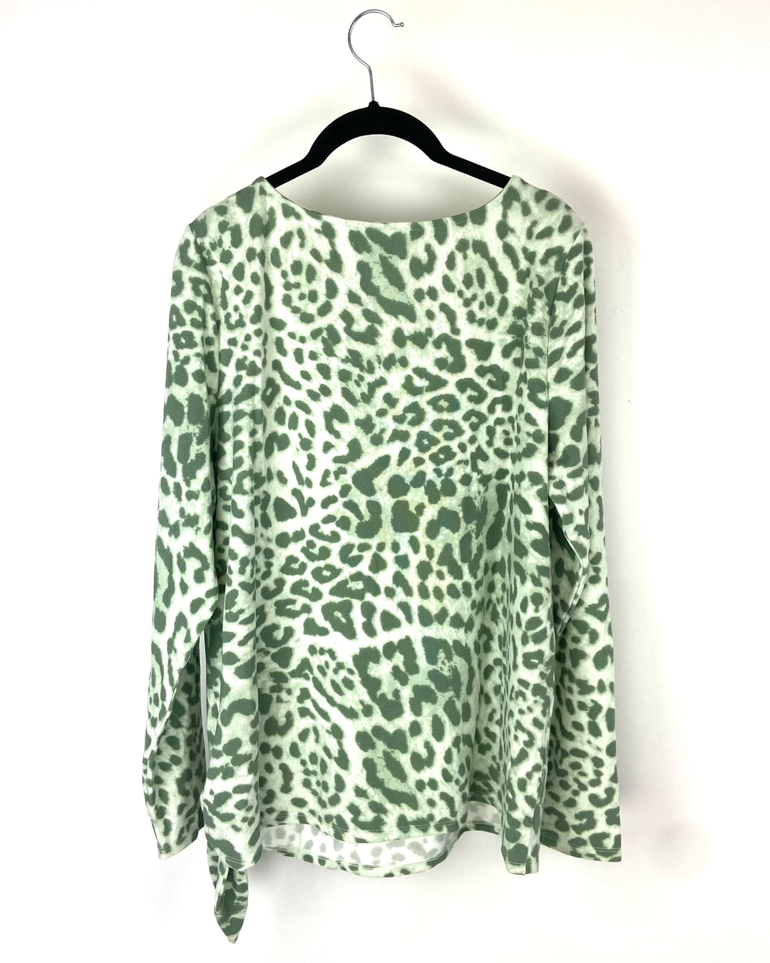 Green Cheetah Print Tie Top - Size 6-8 and Size 10-12