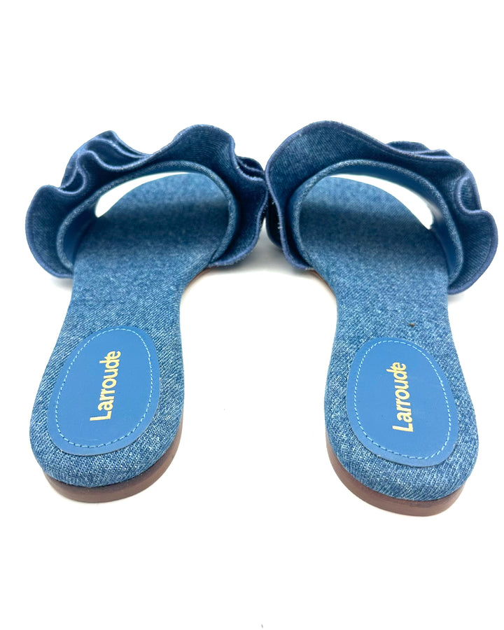 Blue Ruffle Sandal - Size 6.5