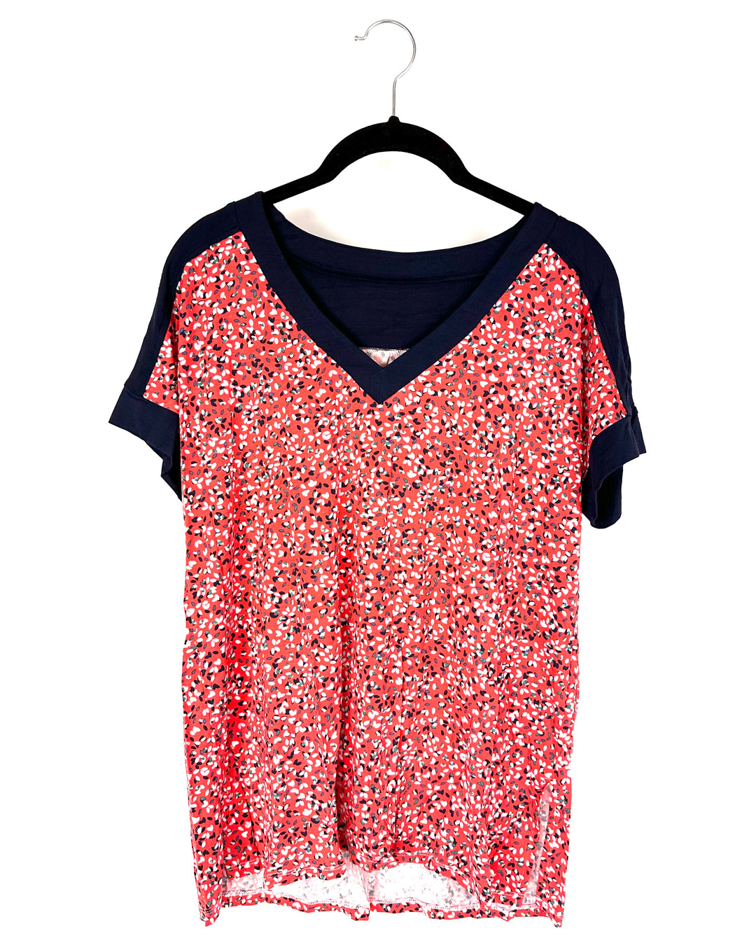 Coral Printed Pajama Shirt - Small