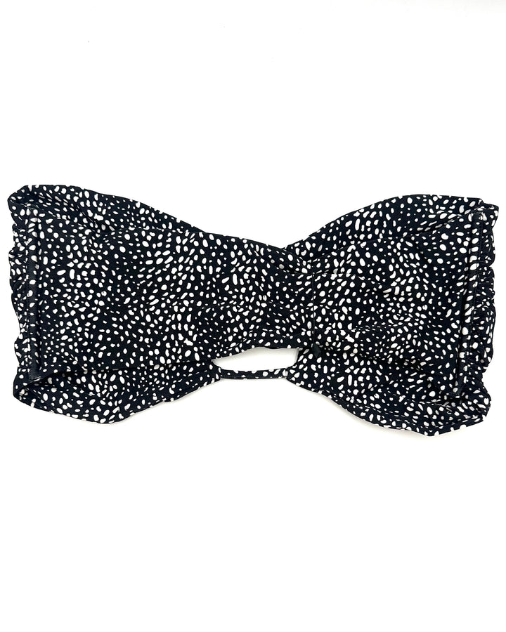 Black And White Strapless Bandeau Bikini Top - Extra Extra Large and Extra Extra Extra Large
