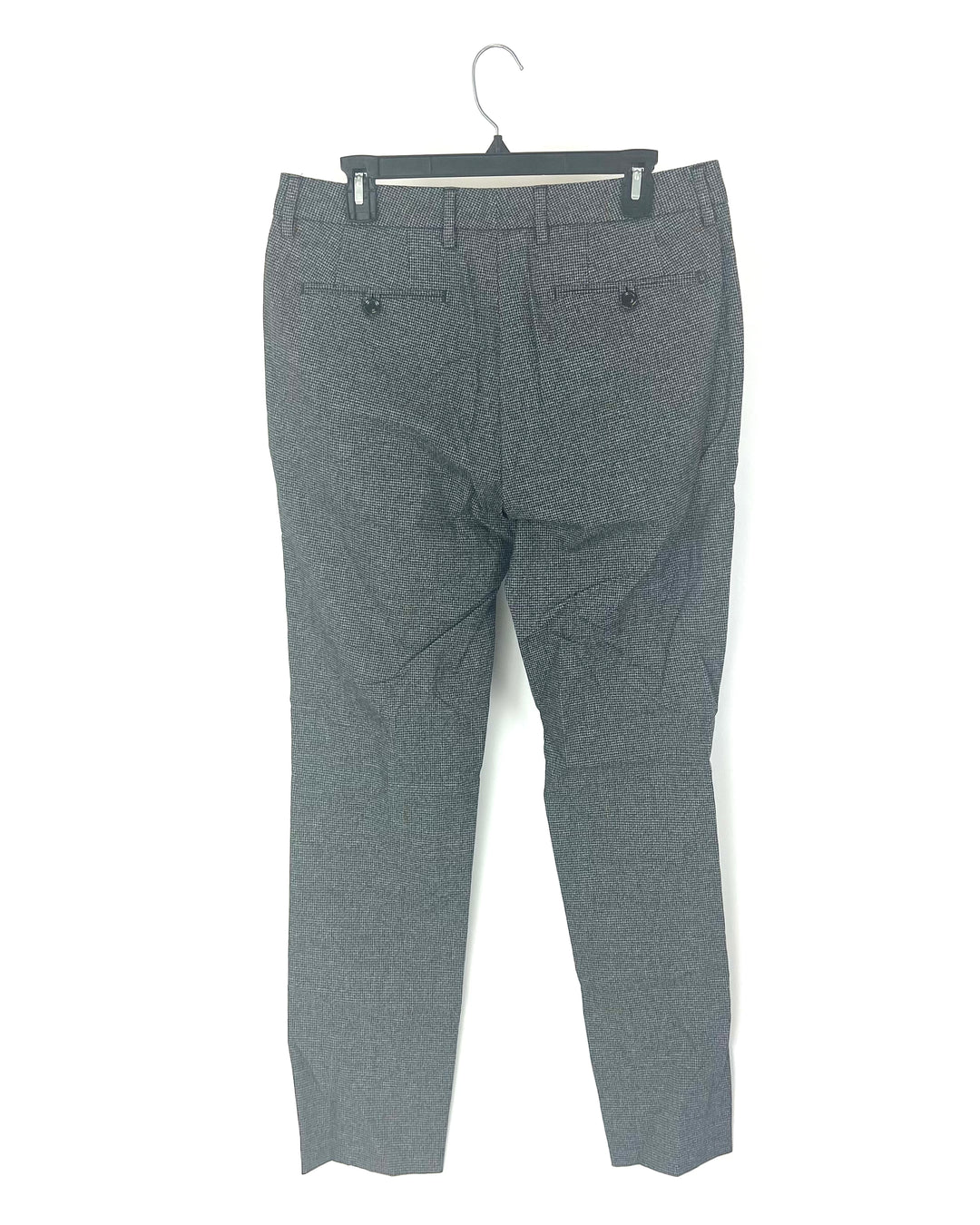 MENS Gray Houndstooth Pants - Size 32/32 Slim and Tailored