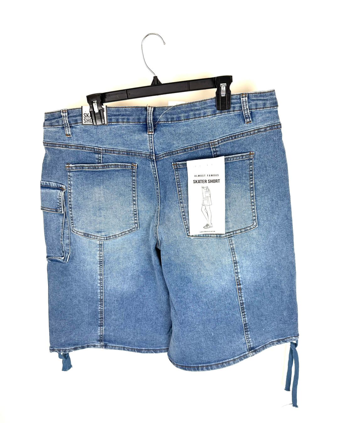 Blue Denim Cargo Shorts - Size 18