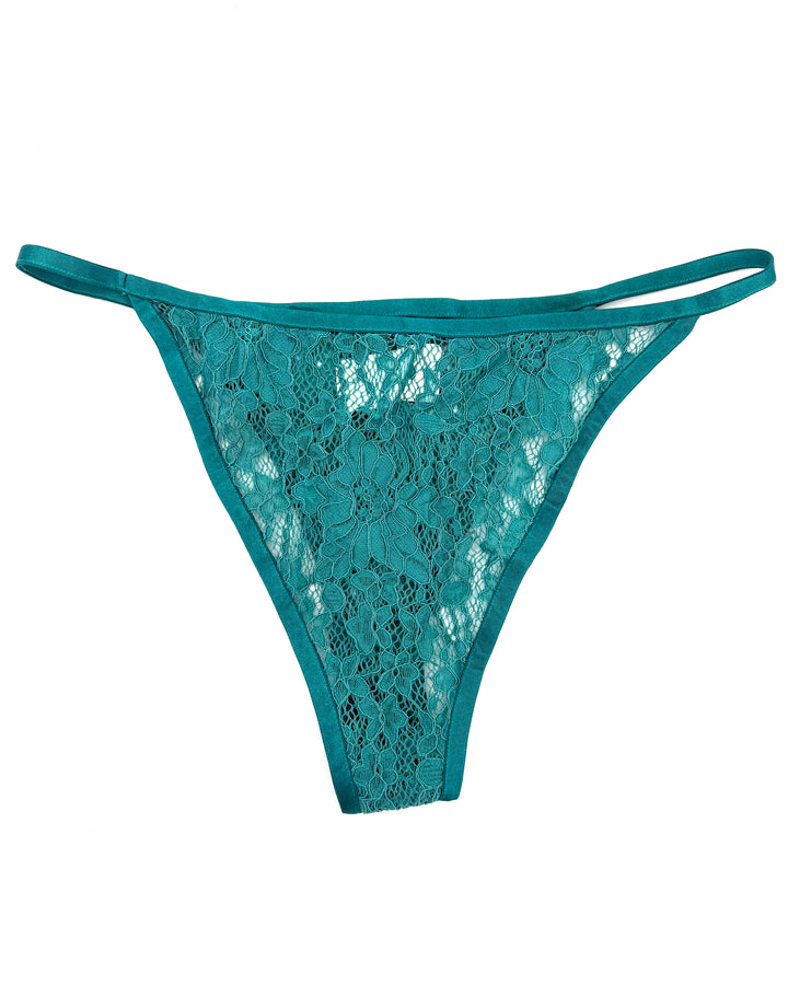Dark Teal Lace Underwear - Size 4/6