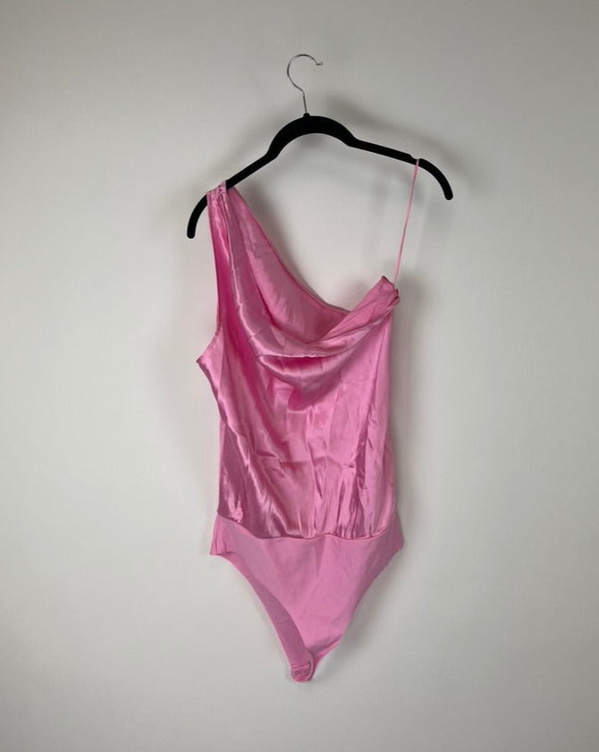 Bright Pink One Shoulder Body Suit - Small, Medium and Extra Large