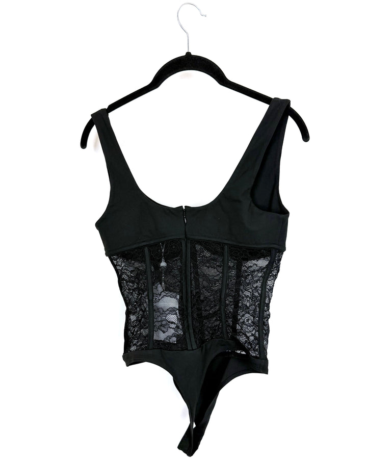 Black Lace Body Suit - Size 2/4