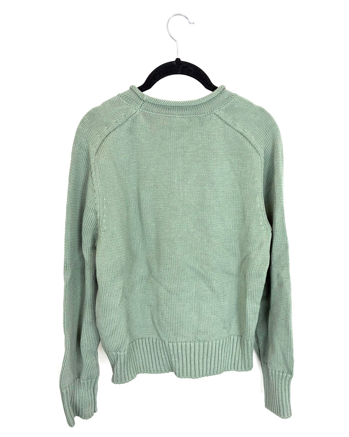Sage Green Mockneck Sweater - Size 4/6