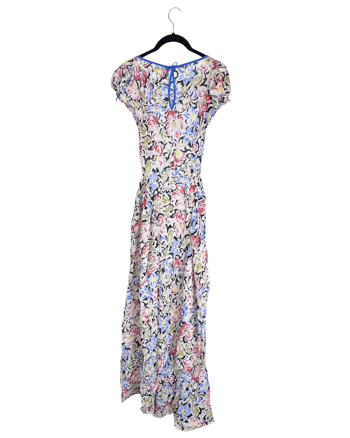 White Blue and Red Patterned Dress - Size 00/0 and 2/4