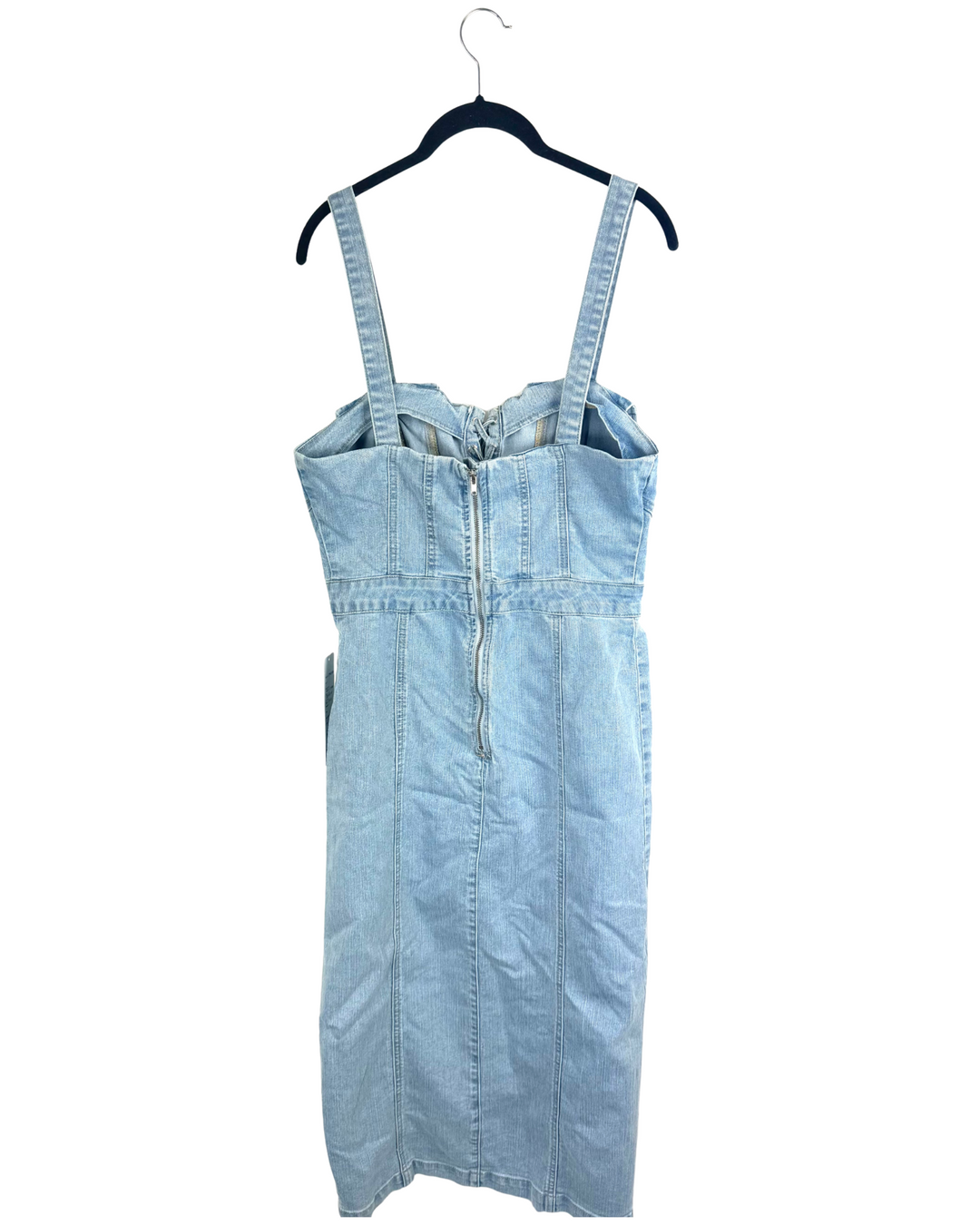 Soft Light Blue Denim Dress - Size 6/8