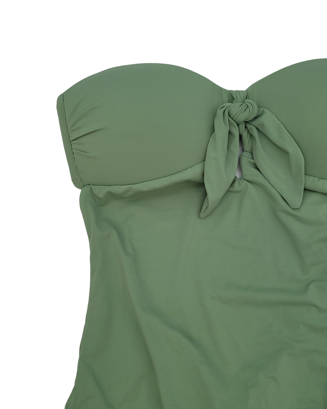 Pale Green Bow Front One Piece Swimsuit - Small