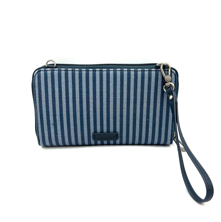 Blue Pattern Crossbody Bag / Wristlet