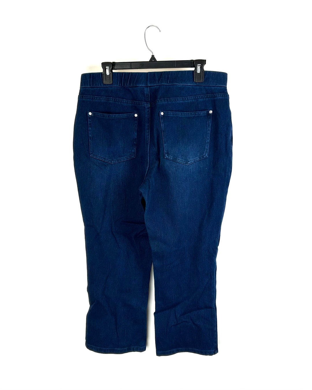 Dark Indigo Flexible Straight Leg Crop Jeans - Size 12