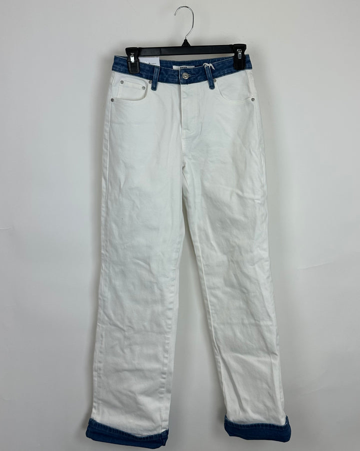 BAYEAS White Panel Jeans - Size 26