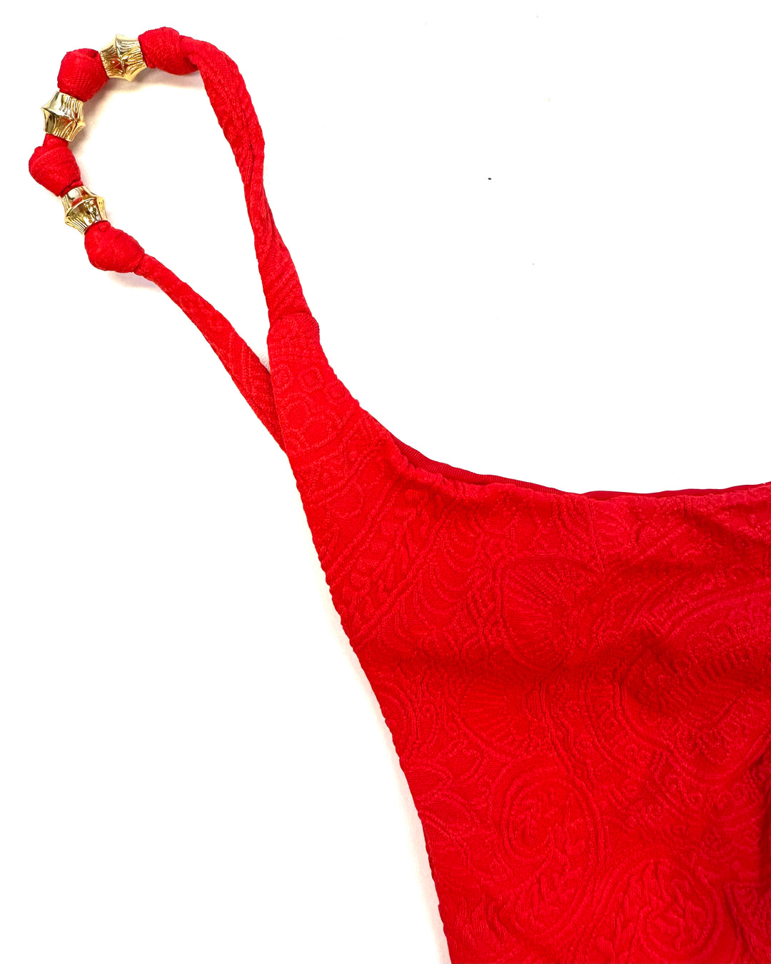 Red Embossed Thong Bikini Bottom - S, M, L, XL, XXL