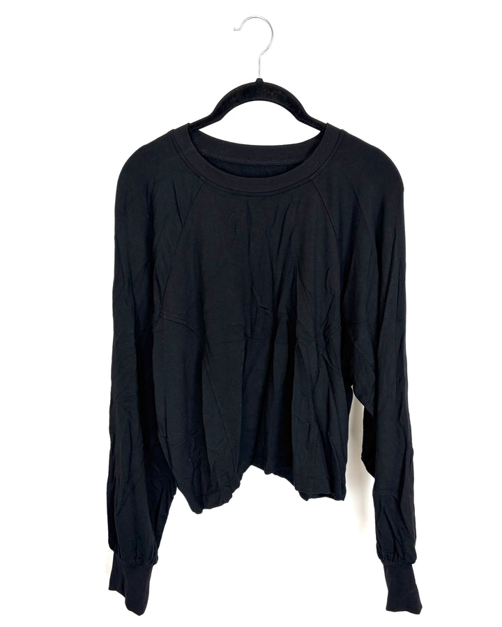 Black Long Sleeve Top - Size 4/6