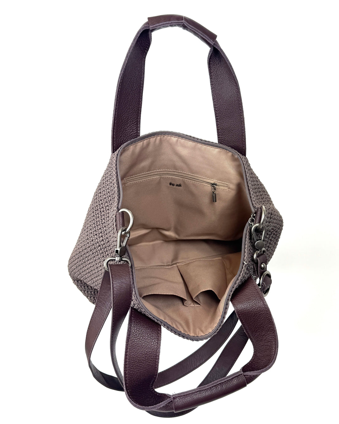 Brown Crochet Tote Bag