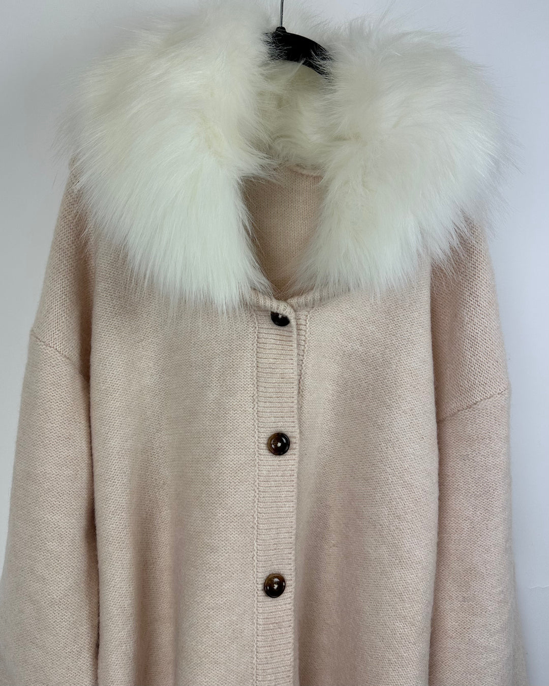 Light Latte Button Cardigan -Large