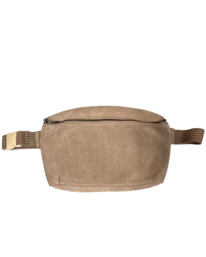 Large Tan Suede Belt Bag