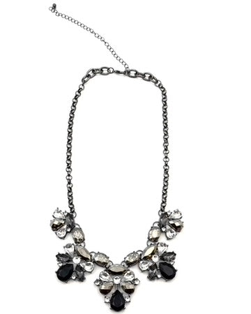 Black Monochrome Gemstone Necklace