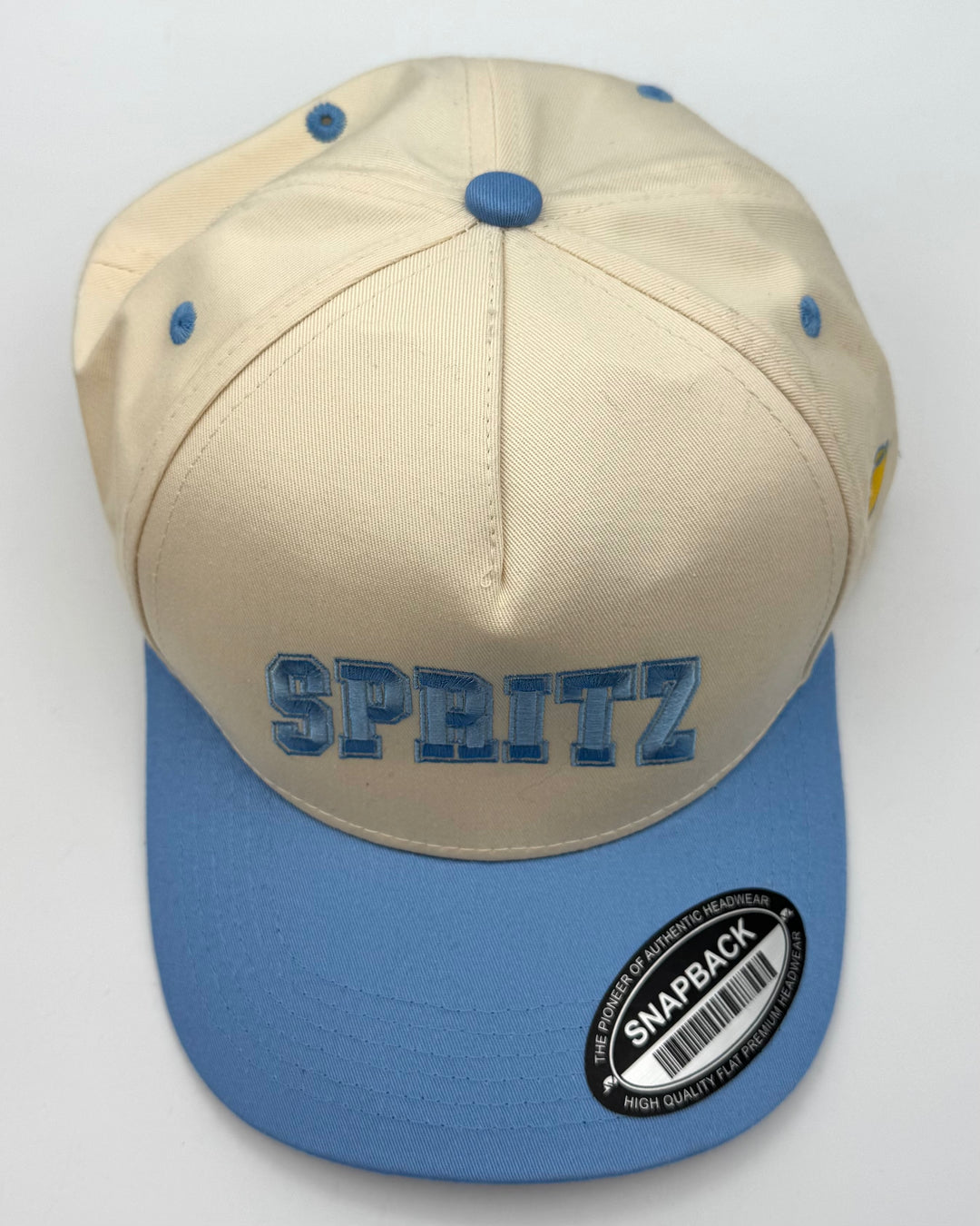 Spritz Cream and Periwinkle Snapback Hat