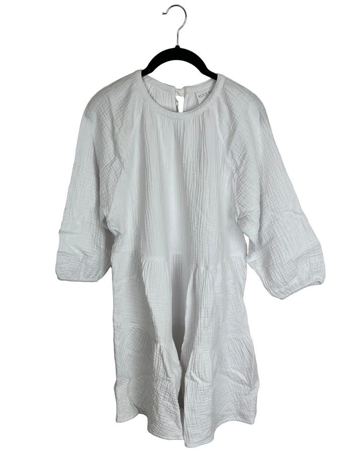 White Textured Dress - Size 0/2, 4/6, 8/10 and 12/14