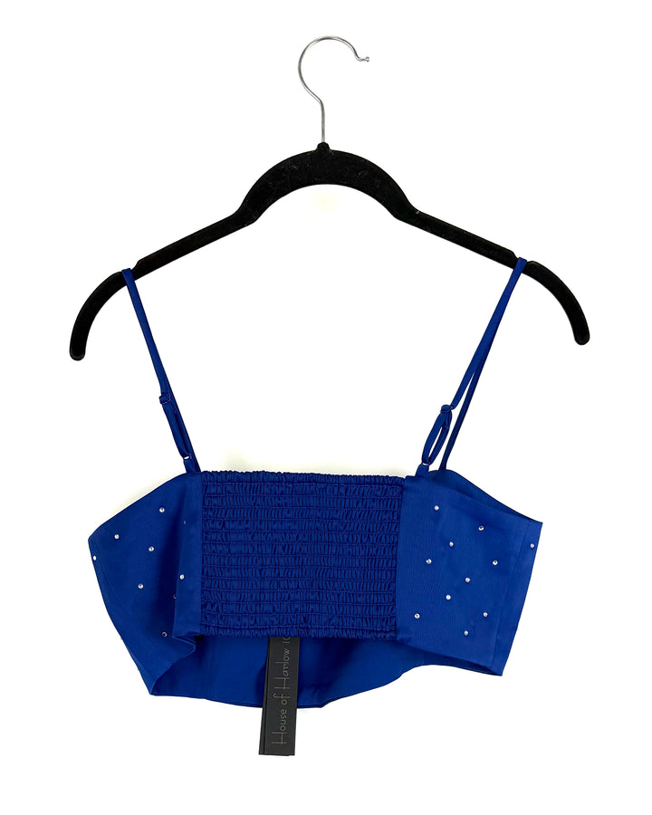 Royal Blue Gemstone Crop Top - Size 2/4, 6/8