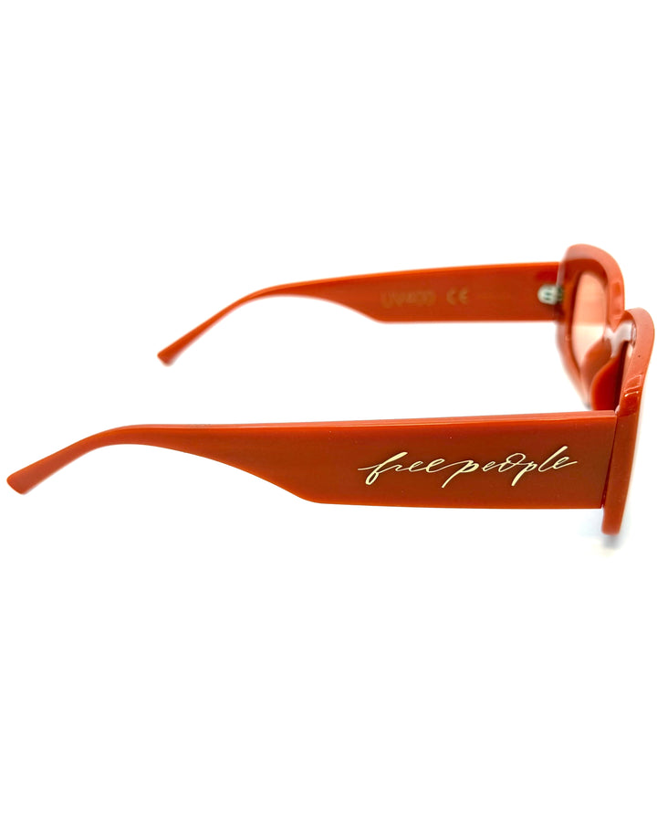 "I got my eye on you" Orange Rectangle Sunglasses