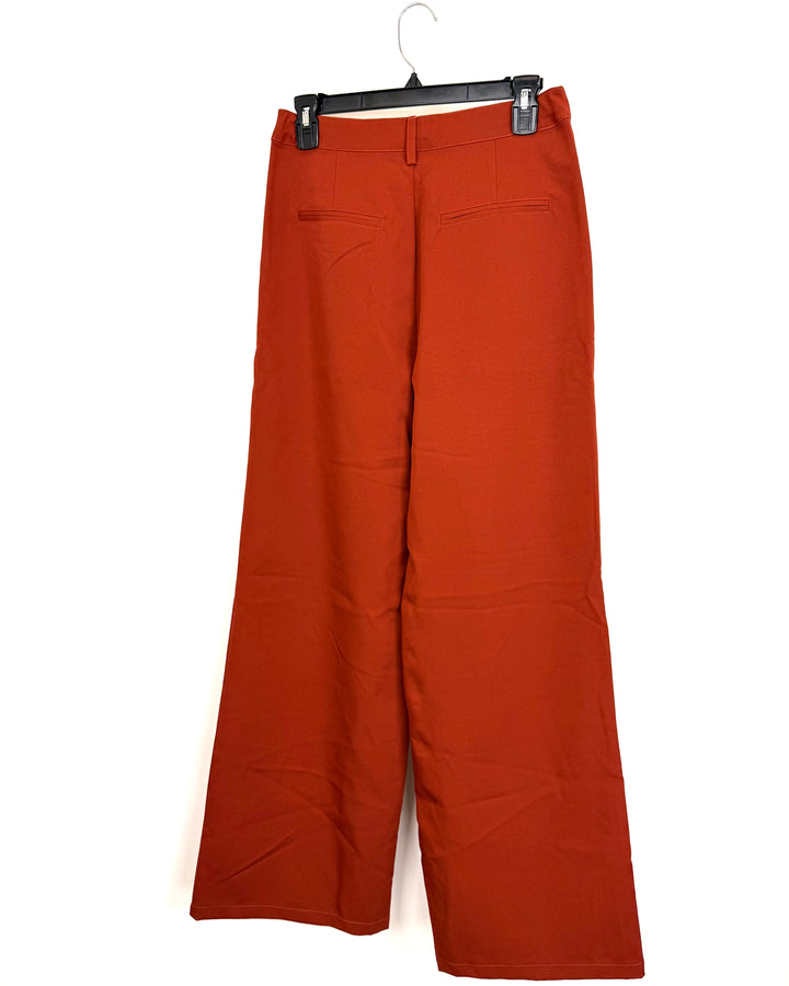 Terracota Wide-Leg Trousers - Size 4