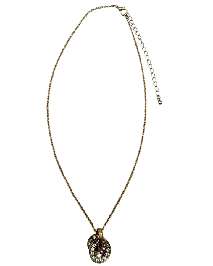 Gold Double Circle Necklace