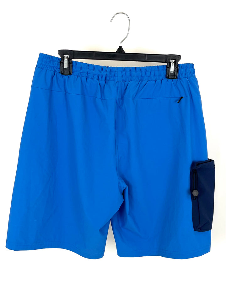 MENS Royal Blue Shorts With Side Cargo Pocket - Small and Medium
