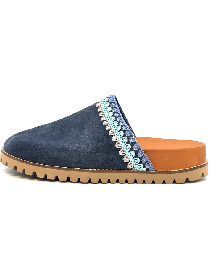 Blue Suede Clogs - Size 8, 9 and 10