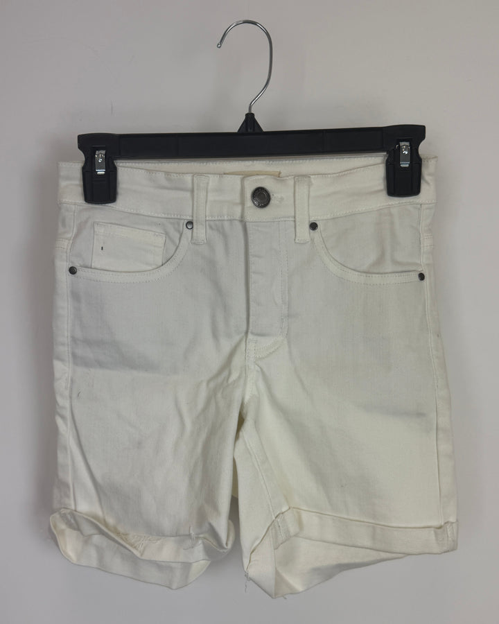 Soft White Denim Short - Size 0/2
