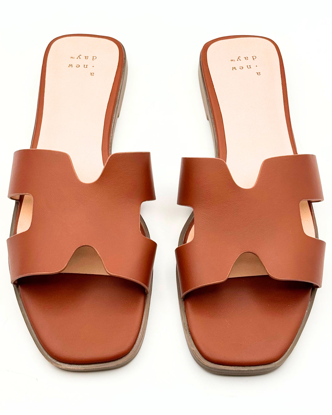 A New Day Brown Slides - Size 8.5