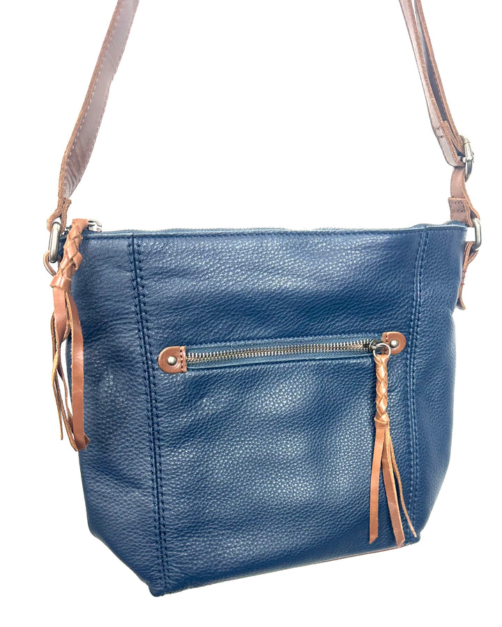 Navy & Brown Crossbody Bag