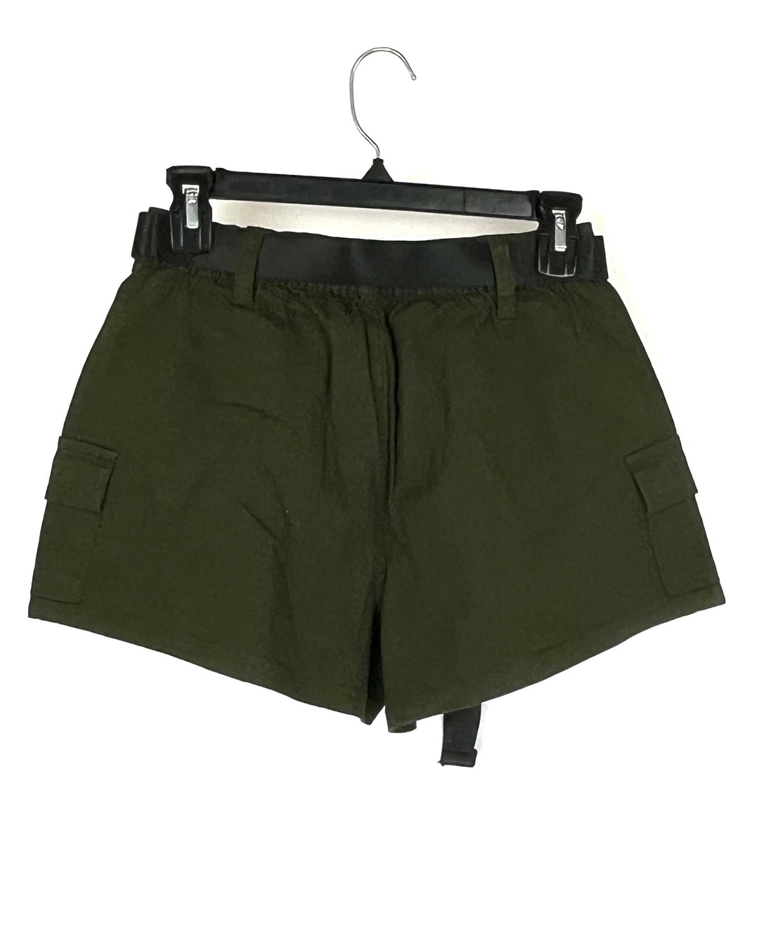 Dark Green Cargo Shorts With Buckle Belt - Size 4/6