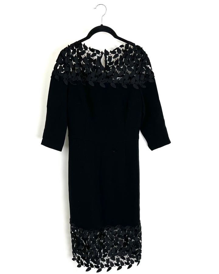 Black Applique Dress - Size 00, 0 and 2