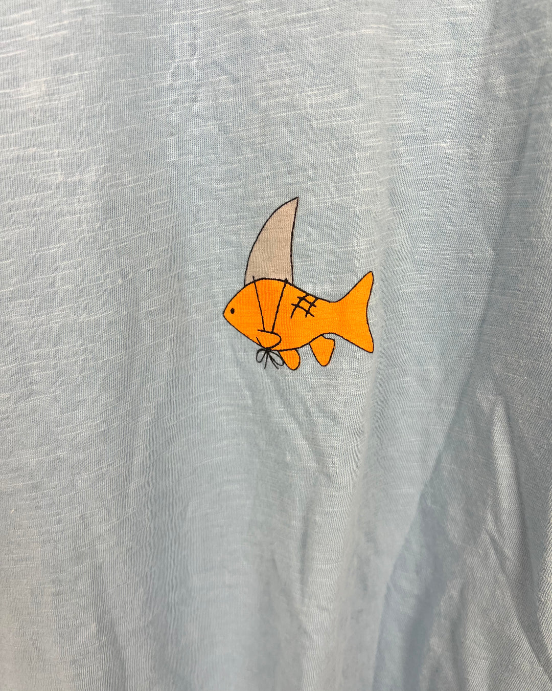 MENS Light Blue Goldfish T-Shirt - Medium