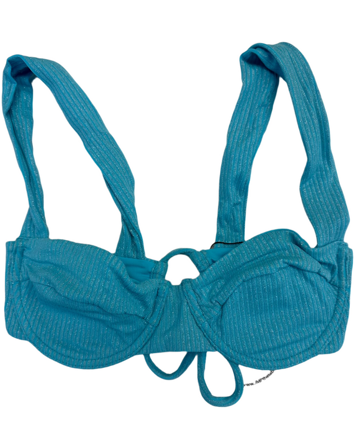 Metallic Blue Underwire Bikini Top - Extra Small and Extra Extra Large