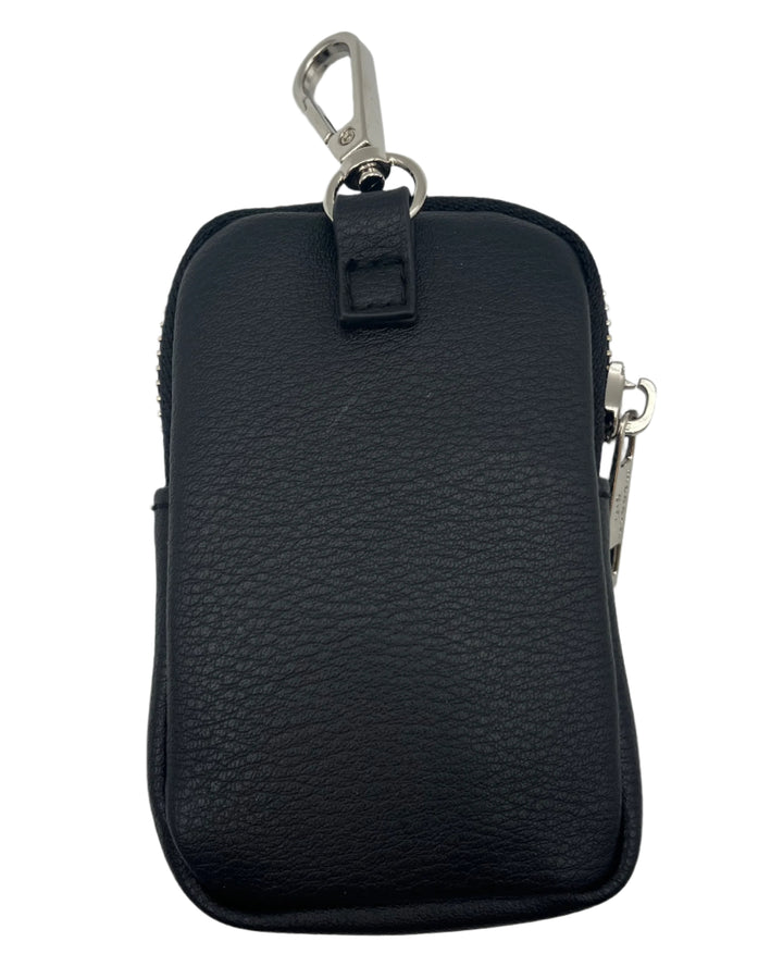Black Crossbody Bag With Rhinestoned Coin Purse