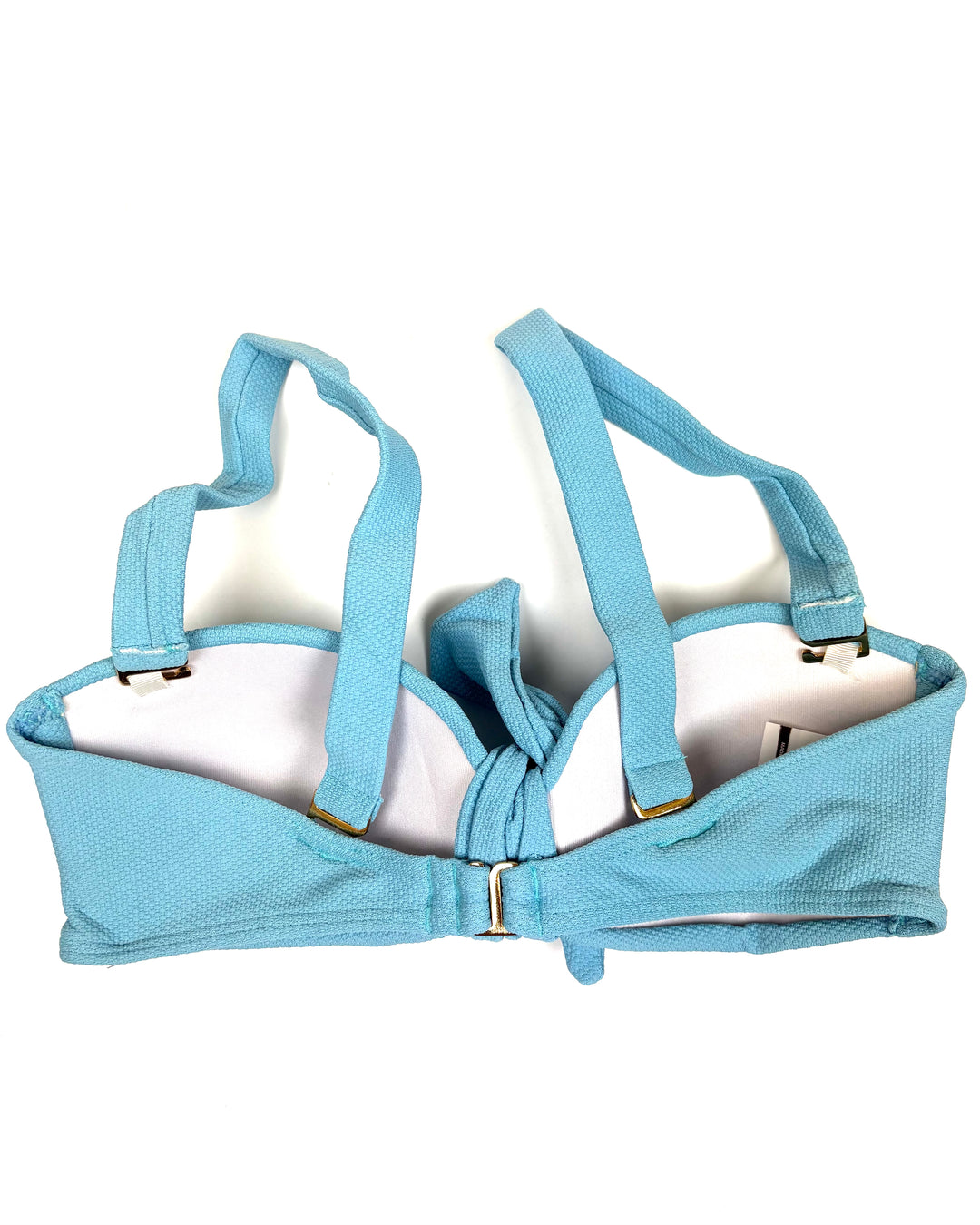 Sky Blue Textured Bikini Top - S, M, L, XL