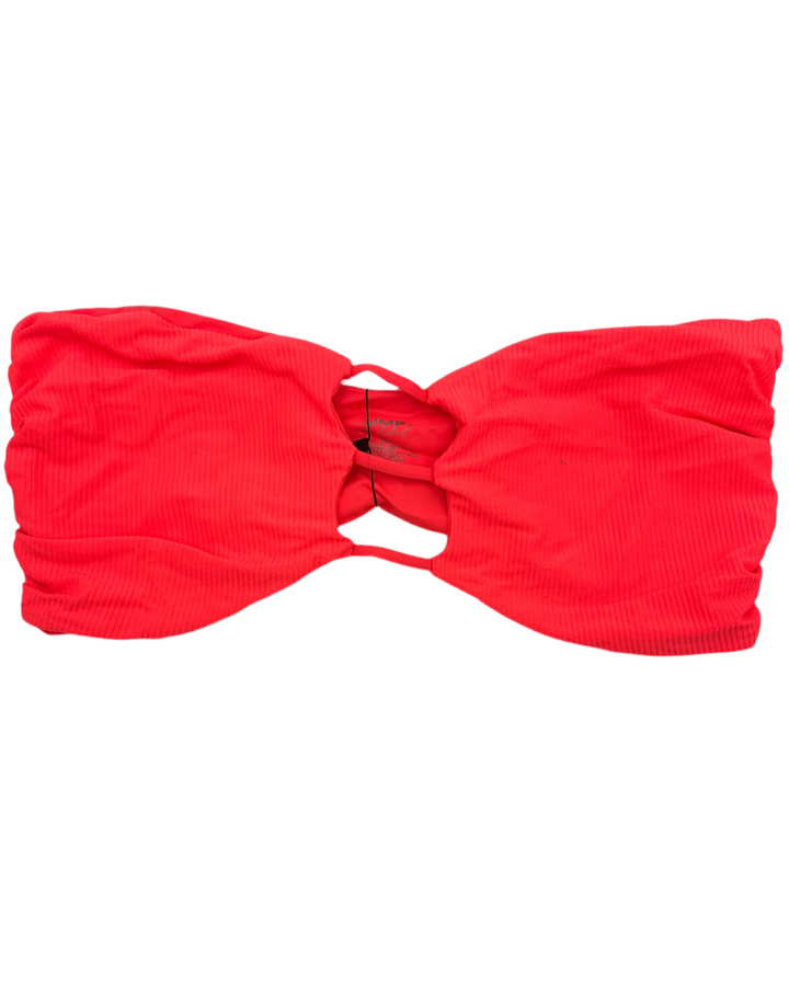 Neon Coral Strapless Bandeau Bikini Top - Extra Extra Extra Large