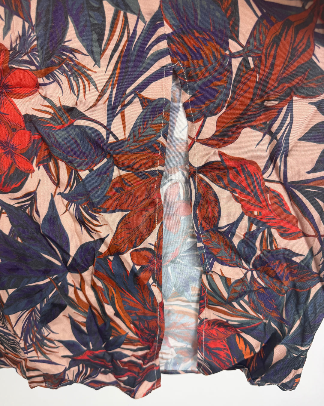 Peach and Burnt Orange Floral Skirt - Size 4/6