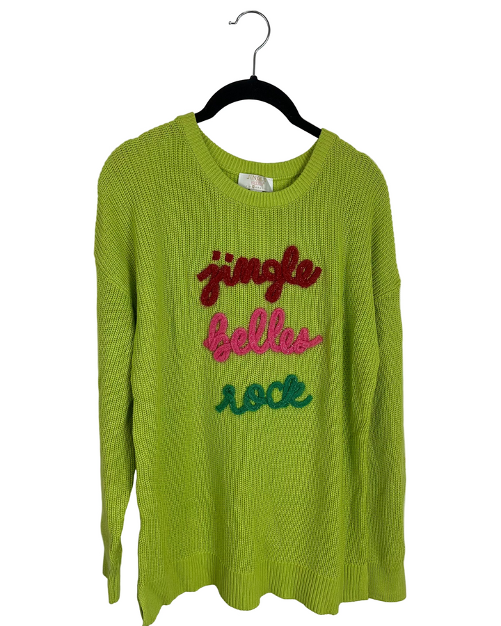 Green Jingle Belle Rock Sweater- Size 6/8